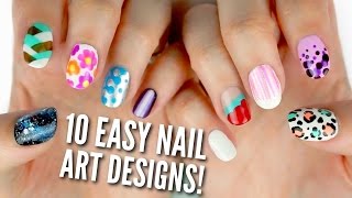 10 Easy Nail Art Designs for Beginners The Ultimate Guide [upl. by Dyob296]