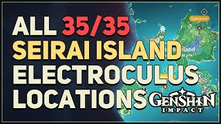 All 35 Seirai Island Electroculus Locations Genshin Impact [upl. by Saerdna]