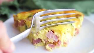 Ham and Cheese Crustless Quiche [upl. by Nired]