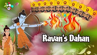 Ravans Dahan  Dussehra Story  Moral Stories  English Cartoon  Animated Bedtime Stories [upl. by Regor]