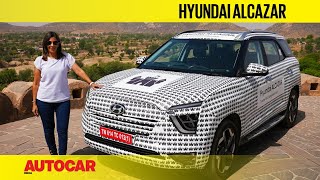 2021 Hyundai Alcazar first impression  The Creta for large families  First Look  Autocar India [upl. by Hamlin]