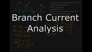 DC Circuits  Branch Current Analysis 12 [upl. by Ogilvy]