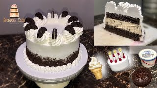 HOW TO MAKE AN ICE CREAM CAKE [upl. by Keare]