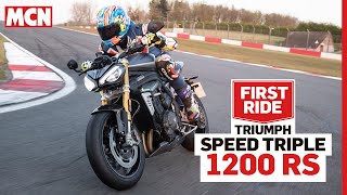 Is Triumphs new 2021 Speed Triple 1200 RS a step too far  MCN First Ride [upl. by Anayet5]