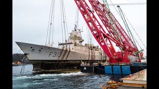 TimeLapse raising operation KNM «Helge Ingstad» FULL Reflotación de la fragata KNM Helge Ingstad [upl. by Ainomar81]