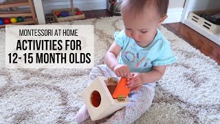 MONTESSORI AT HOME Activities for Babies 1215 Months [upl. by Nnaacissej]