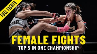 Top 5 Explosive Female Fights In ONE Championship [upl. by Lydia632]