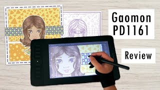 GAOMON PD1161 Graphic Tablet Pen Display Review and Demo A Compact Artist Drawing Monitor [upl. by Fairbanks]