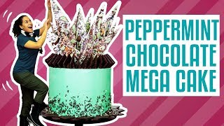 How To Make A PEPPERMINT CHOCOLATE MEGA CAKE  Yolanda Gampp  How To Cake It [upl. by Aicilif]