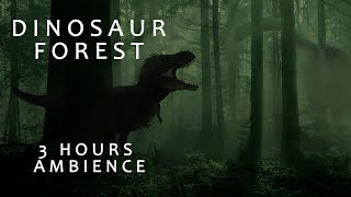 Dinosaur Forest  3 hours  Dinosaur Ambience  Jurassic Park Ambience  Dinosaur and Forest Sounds [upl. by Ennaira]