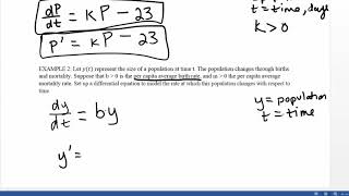 MATHEMATICAL MODELING SETTING UP A DIFFERENTIAL EQUATION [upl. by Ahsinac]