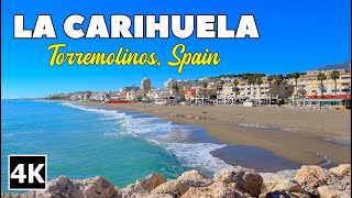 La Carihuela Torremolinos Andalusia Spain  4K Walk [upl. by Elo]