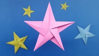 How to make Origami Star  Five Pointed Paper Star Instructions [upl. by Aohsoj]