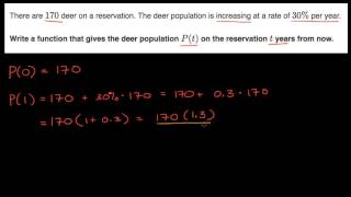 Modeling with basic exponential function [upl. by Ardnuasal484]