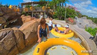 4K Fun Raft Water Ride  Gangplank Falls  Disneys Typhoon Lagoon [upl. by Adilen]