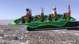 HD FULL Stratosphere Tower Tour  4 Rides  Highest Thrill Rides in the World  Las Vegas [upl. by Ardnoel]