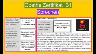 Goethe Zertifikat B1  Übungen zum Sprechen [upl. by Amii]