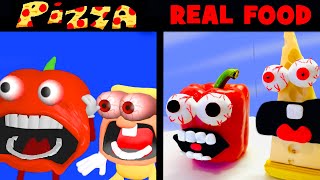 Pizza Tower Screaming Meme Vs Real Food [upl. by Iormina115]