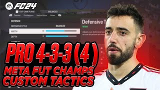 PRO 433 4 META CUSTOM TACTICS  INSTRUCTIONS EA FC 24 [upl. by Korenblat997]