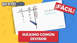 MÁXIMO COMÚN DIVISOR MCD ¡Fácil [upl. by Anirad]