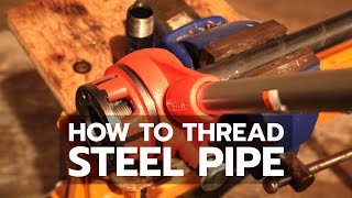 DEMO How to Thread Steel Pipe [upl. by Cassilda396]