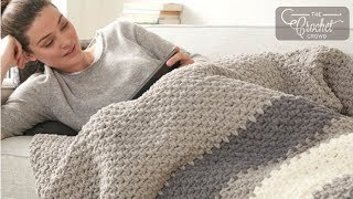 Crochet Hibernation Blanket Pattern  EASY  The Crochet Crowd [upl. by Erbas]