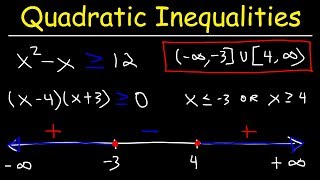 Quadratic Inequalities [upl. by Campbell]