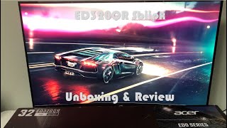 Acer 32quot Curved Gaming Monitor  ED320QR Sbiipx Unboxing amp Review [upl. by Akinnor]