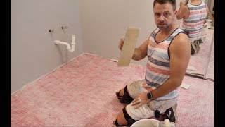 How to install RedGard uncoupling mat [upl. by Jaffe]