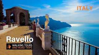 Ravello  Amalfi Coast  Beautiful Italian Village walking tour  Villa Cimbrone Gardens  Italy 4K [upl. by Richarda]