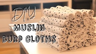 DIY I Muslin Burp Cloths [upl. by Atnovart]