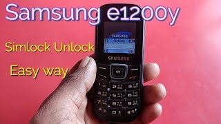 Samsung e1200y sim lock and phone lock unlock without any box  Verified Tricks [upl. by Siriso]