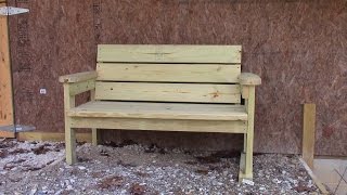 Easy Homemade Garden Bench [upl. by Annasiul770]