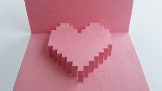 TUTORIAL bigliettino con CUORE 3D [upl. by Coates]