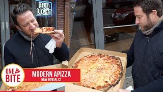 Barstool Pizza Review  Modern Apizza New HavenCT [upl. by Llertnek]