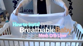 Breathable Baby Mesh Crib Liner  How to instal [upl. by Strage]