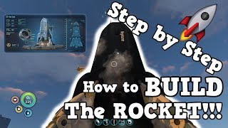 SUBNAUTICA HOW TO BUILD THE NEPTUNE ESCAPE ROCKET  STEP BY STEP [upl. by Adlog]