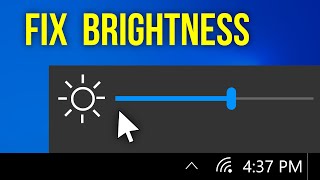 How to Fix Windows 10 Screen Brightness Control Not Working [upl. by Elleinnad]