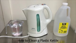 How to Clean a Plastic Kettle [upl. by Esertap740]