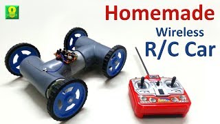 How to make Wireless Remote Controlled Car at home [upl. by Tammany]