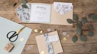 DIY  Homemade wedding invitations by Søstrene Grene [upl. by Naitirb]