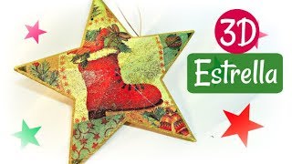 Como hacer ESTRELLAS 3D fácil Manualidades de Navidad [upl. by Thynne175]