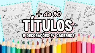 COMO FAZER TÃTULOS PARA DECORAR O CADERNO E TRABALHOS ESCOLARES [upl. by Nimra]