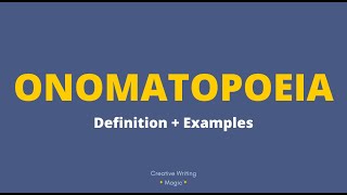 ONOMATOPOEIA  Definition  Examples 🐮 [upl. by Salchunas]