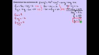 EXTREMOS DE UNA FUNCIÓN DE DOS VARIABLES [upl. by Vevay529]