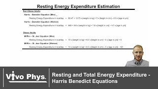 Energy Expenditure  Harris Benedict Estimation Equations CORRECTED VERSION IN DESCRIPTION [upl. by Bohun247]