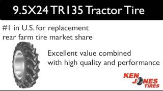 95X24 BKT TR135 Tractor Tires  18002259513 [upl. by Airom]