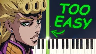 GIORNOS THEME  VERY EASY Piano Tutorial for BEGINNERS [upl. by Aeel]