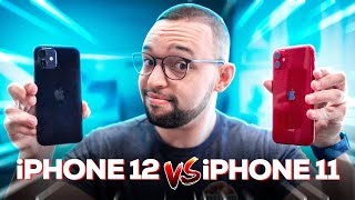 iPHONE 12 vs iPHONE 11  muda muita coisa COMPARATIVO [upl. by Eriuqs329]