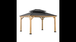 DIY  Assembling a two tier roof gazebo how to [upl. by Acinonrev]